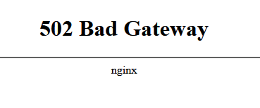 502 Bad Gateway nginx - image